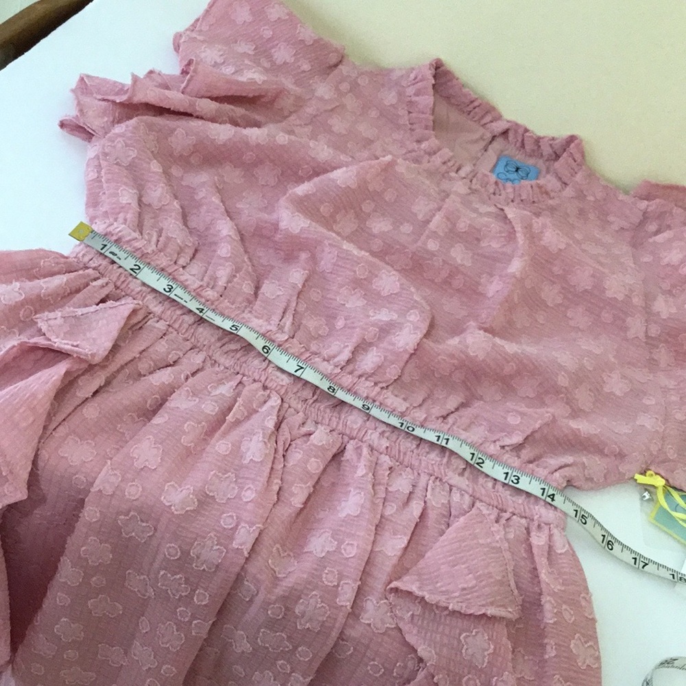 Elegant Pink Ruffle Dress - Picture 7 of 11